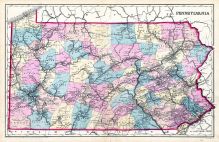 Pennsylvania Map, Lancaster County 1875